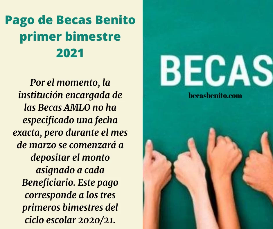 Pago de Becas Benito primer bimestre 2021
