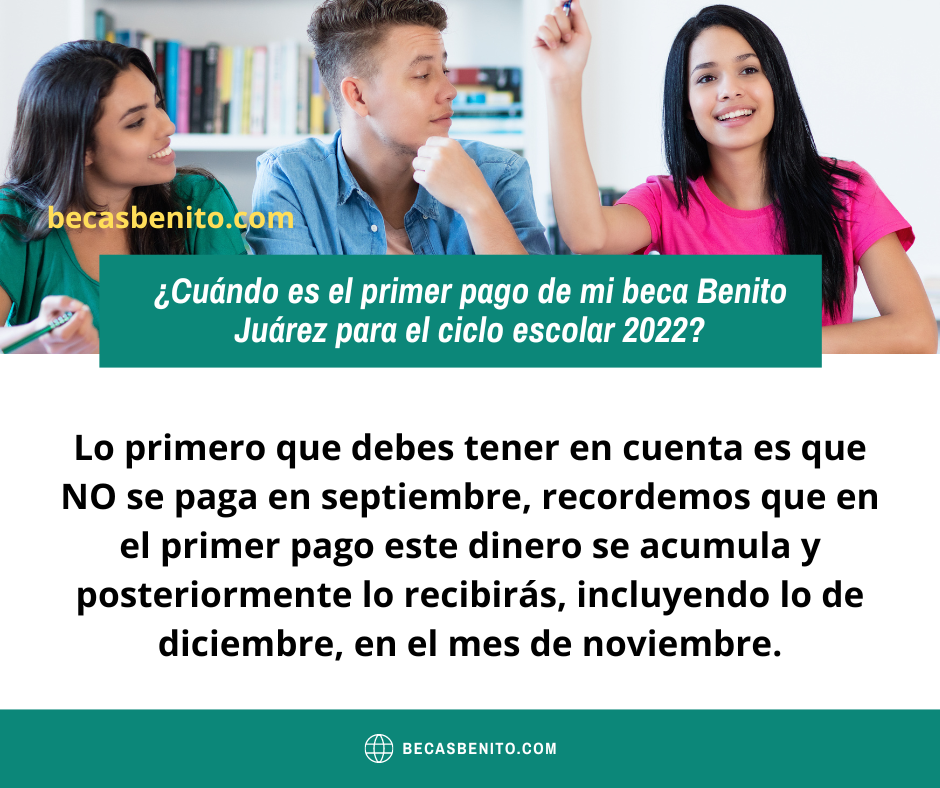 Primer pago de Becas Benito ciclo escolar 2022